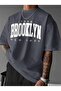 Men's Brooklyn Printed Oversize 100% Cotton Short Sleeve Casual Basic T-Shirt