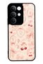 Realme C85 Glossy Phone Case with Cherry Coquette Toile Design