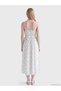Peak New Season White Polka Dot Dress with Drawstring Waist - 4