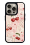 iPhone 15 Pro Glossy Phone Case with Cherry Love Letters Design