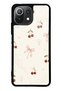 Xiaomi Mi 11 Lite Glossy Phone Case with Cherry Pearl Lace Design