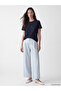 Özmarka New Season Navy Blue Crew Neck Sequined Blouse - 2