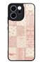 Oppo Reno 15F Glossy Phone Case with Pink Lace Patchwork Design