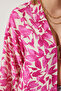 Patterned Viscose Kimono Len0004 Pink Ecru - 4