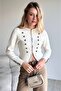 Napoleon Buttoned Knitwear Blouse