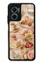 حافظة هاتف Xiaomi Redmi Note 11E بتصميم باريسي لامع بتصميم الشاي والمعجنات