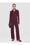Plum Color High Neck Finger-Looped Women's Sports Bodysuit - 2