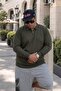 Men's Winter Thick Oversized Khaki Sweatshirt - 5