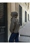 Hooded Buttoned Double-Breasted Trench Coat - 4