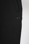 Men's Regular Fit Elastic Cuff Black Trousers - 2