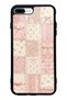 iPhone 7 Plus Glossy Phone Case with Pink Lace Patchwork Design