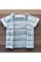 Seamless Hand Knitted 0-6 Months White Blue Marbled Baby Boy Vest - 5