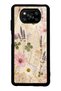Xiaomi Poco X3 Glossy Phone Case with Wildflower Letters Design