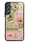 Samsung A54 Matcha Berry Quilt Design Glossy Phone Case