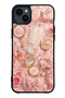 iPhone 14 Plus Glossy Phone Case with Vintage Rose Vanity Design
