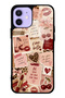 iPhone 12 Glossy Phone Case with Cherry Leopard Notes Design