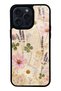 iPhone 15 Pro Max Wildflower Letters Design Glossy Phone Case