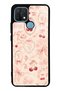 Oppo A15S Glossy Phone Case with Cherry Coquette Toile Design