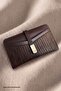 Wicker Textured Bitter Brown Wallet