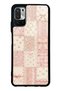 Xiaomi Redmi Note 10 5g Glossy Phone Case with Pink Lace Patchwork Design