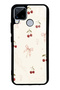 Realme C15 Glossy Phone Case with Cherry Pearl Lace Design