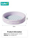 Inflatable Ocean Ball Pit Pool, Portable Baby Ball Pit, Indoor & Outdoor Baby Playpen, Kids Play Ball Pool with Hand Pump, Inflatable Swimming Pool for Baby Boys and Girls 6 Months+, 100x100CM - 6
