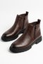 Genuine Leather Brown Double Zipper Chelsea Men's Winter Boots Luass30Al0050 - 2