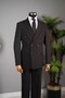 Exclusive Double-Breasted Suit Brown