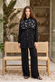 Tuniğin Front Stone Detailed Waist Gathered Suit 2271 Black