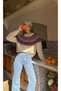 Crew Neck Nordic Patterned Jacquard Long Sleeve Soft Textured Knitwear Sweater Aw26Kz00020 - 4