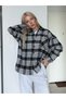 Plaid Pattern Oversize Drop Shoulder Pocketed Buttoned Long Sleeve Lumberjack Woven Shirt Aw26Go0001 - 4