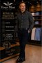 Men's Slim Fit Poplin Shirt Long Sleeve Patterned Cotton Pocketless Hidden Button Collar - 2