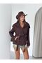 Double Breasted Collar Short Trench Coat - 5