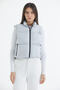 Women's Gray Crop Puffer Vest - 5
