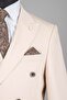 Exclusive double-breasted suit beige - 4