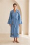 Women's Muslin Long Kaftan – Stone Printed Bohemian Kimono - 4