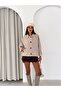 Bat Sleeve Plaid Lined Trench Coat - 2
