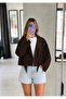 Tasseled Buttoned Crop Suede Jacket - 2