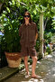 Brown Polka Dot Shirt Shorts Set - 51437 - 2