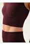 Motion Soft Textured Crop Top Burgundy - 3
