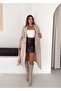 Double-Breasted Collar Long Trench Coat 1.20m - 4