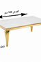 طاولة ستيل رخام مستطيل 60120 910 GOLD - 3