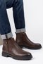 Genuine Leather Brown Double Zipper Chelsea Men's Winter Boots Luass30Al0050 - 4