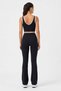 Women's Black Spanish Leg High Waist Leggings and Bra 2-Piece Yoga Fitness Sports Set - 4