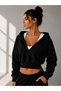 Women's V-Neck Crop Sweatshirt - 3