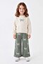 3 Threaded Ribbon Embossed Printed Girls' 2-Piece Set - 2