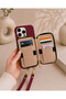 iPhone 16 Pro (6.3 Inch) Compatible Premium Lux Leather Case with Open Sides, Slim Design, Wallet, Zipper, Card Holder, Crossbody Neck Strap, and Drawstring Strap - 4
