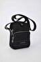 Black Double Compartment Crossbody Shoulder Bag - 2