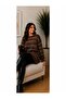Women's Fuzzy Striped Knitwear Tunic – Soft Textured Oversized Sweater - 4