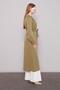 Wide Collar Zippered Cupra Cap Khaki - 2